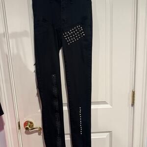 Tripp NYC Studded Pants with Zippers